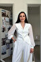 Premium Blouse with Tulle Sleeves - White - 2