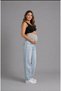 Baggy Jean Maternity Pants with Adjustable Waistband Design and Flexible Waistband - 2