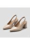 (Pine Cone) Closed Toe Thick Heeled Women's Shoes Ten