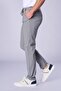 Men's Elastic Waist Flat-Leg Lycra Jogger Pants with Side Pockets - 2