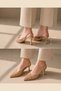 Gold 9 cm Heeled Women's Shoes Parla - 2