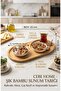 صينية متعددة الأغراض للعرض والديكور مع أقسام من الخيزران - - 2