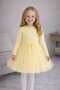 Vera Long Sleeve Girls' Princess Fluffy Tutu Dress Plain Stretchy Lycra Yellow Daisy Tutu Dress