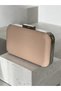 Beige Color Z.A.R.A. Satin Crystal Stone Embroidered Chain Women's Evening Dress Bag Wedding Engagement Graduation - 5