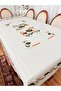 Luxury Stain-Resistant Linen Printed Tablecloth 160X220 Rose Khaki - 2