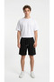 Men's Black Color Shorts with Front Zipper Pockets, Side Pockets, and Back Pockets - 2