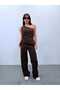 Women's Striped One-Shoulder Blouse and Wide-Leg Pants Two-Piece Set - 6