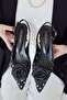 Rosie Rose Accessory Polka Dot Pointed Toe Short Kitten Heel Women's Shoes - 2