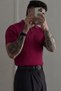 Men's Old Money Knitted Polo Collar Knitwear T-Shirt