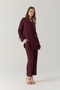 Burgundy Suit with Shawl Collar and Tie Detail 1744 - 5