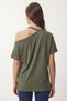 Cut Out Detailed Viscose Blouse 1804 Lrn0004 Khaki - 3