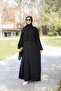 Ankanoor Flocked Printed Cape Look Medina Silk Dress 145cm Anka265149 - 3