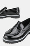 Women's Black Patent Leather Genuine Natural Leather Daily Loafer Shoes - 3
