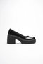 Women's Black Patent Leather Casual Shoes Fs06Ms04A - 6