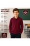 100% Cotton Polo Non-Curling Collar School T-Shirt Breathable Fabric Long Sleeve