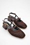 Mesh Knitted Short Block Heeled Women's Shoes Heel 3cm