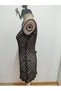 Women's Strappy Round Neck Short Knit Dress - 8