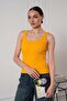 Women's Ribbed Look Thick Strap Basic Blouse Undershirt