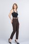 Women's Summer Coffee Arvena Narrow Leg Belted High Waist Pants Stylish Casual Comfortable 30389 - 2