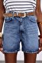 Blue Straight Cut Denim Shorts 1511 - 5