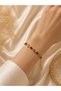 Red Stone Detailed Gold Color Elegant Bracelet – Adjustable Women's Bracelet - 2