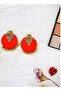 Handcrafted Indian Fabric Earrings for Women - 4