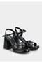 Black Women's Heeled Sandals - 2