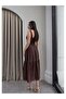 Lace Embroidered Belted Midi Dress - 5