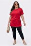 Women's Plus Size Short Sleeve Side Knot Detailed Blouse 2039-26