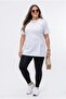 Women's Plus Size Short Sleeve Side Knot Detailed Blouse 2039-26
