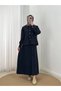 Uçurum Bebe Collar with Stones and Waist-Tightening Skirt Set-Mf612 Black