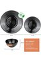 Camping Tableware, Melamine, 4 People, 12 Pieces, Dishwasher Safe, Picnic Crockery Set, Stone Dark Black - 2