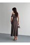 New Season Women's Zra Model Jersey Fabric Polka Dot Shoulder Detailed Midi Dress - 6