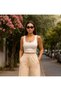 Women's 2-Pack Camisole Ribbed Fabric Body-Hugging Square Neck T-Shirt-Tank Top - 2