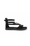 Black Gladiator Sandals with Double Buckle – Comfortable and Stylish Summer Women's Shoes - 6