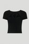 Women's Tie-Detail Crop T-Shirt, Low-Cut Modern Cut Stylish Top - 4