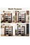 Shoe Rack, 5-Tier Shoe Storage Organizer with Steel Rails Free Standing Slipper Shlef Rack [Easy Assembly] 14-16 Pair Shoes, Stackable Shoe Tower for Entryway, bedroom - Black - 7