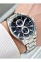 Functional Silver-Black Color Steel Cord Steel Case Men's Wristwatch 2515Mr