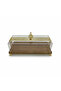 May Flower Rectangular Wooden Serving Tray with Clear Acrylic Cover Lid – Elegant Serving Display – 40 × 20 × 15 cm - 3