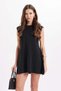 Women's Standard Fit Regular Cut Sleeveless Crew Neck Black Knitwear Dress - 4