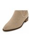 Mona Women's Western Cowboy Heeled Real Leather Suede Laser Cut Perforated Boots P322 - 2