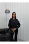 Women's Oversize Embroidered Pocket Detailed Long Sleeve Stylish Loose Shirt - 5