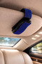 Special for Women: In-Car Glasses and Card Holder, Cobalt Blue Crystal Stone, Sparkling Clip-On Sun Visor Organizer - 2