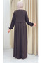 Jacket with Pockets and Hidden Zipper on the Back 1. Sinif Medi̇ne İpeği̇ Ferace - 3