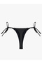 Shiny String Micro Bikini Bottom with Side Ties - 5