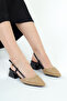 Women's Straw-Patterned Black Patent Leather Open-Back Pointed-Toe Heeled Shoes - 2