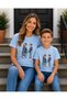 Mother Child Oversize T-Shirt Combination Twin T-Shirt 100% Cotton Comfortable Fit (Sold as a Single Item)