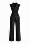 Women's Suit with Double-Breasted Vest and Padded High-Waisted Trousers - Black - 7