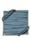 Blue 90X90 Silk Crepe Satin Scarf - 2
