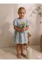 Girl's Floral Embroidered Bow Back Detail Dress - 2